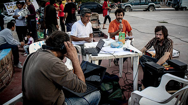 La radio abierta organizada por radios de los medios comunitarios que acompañan las luchas